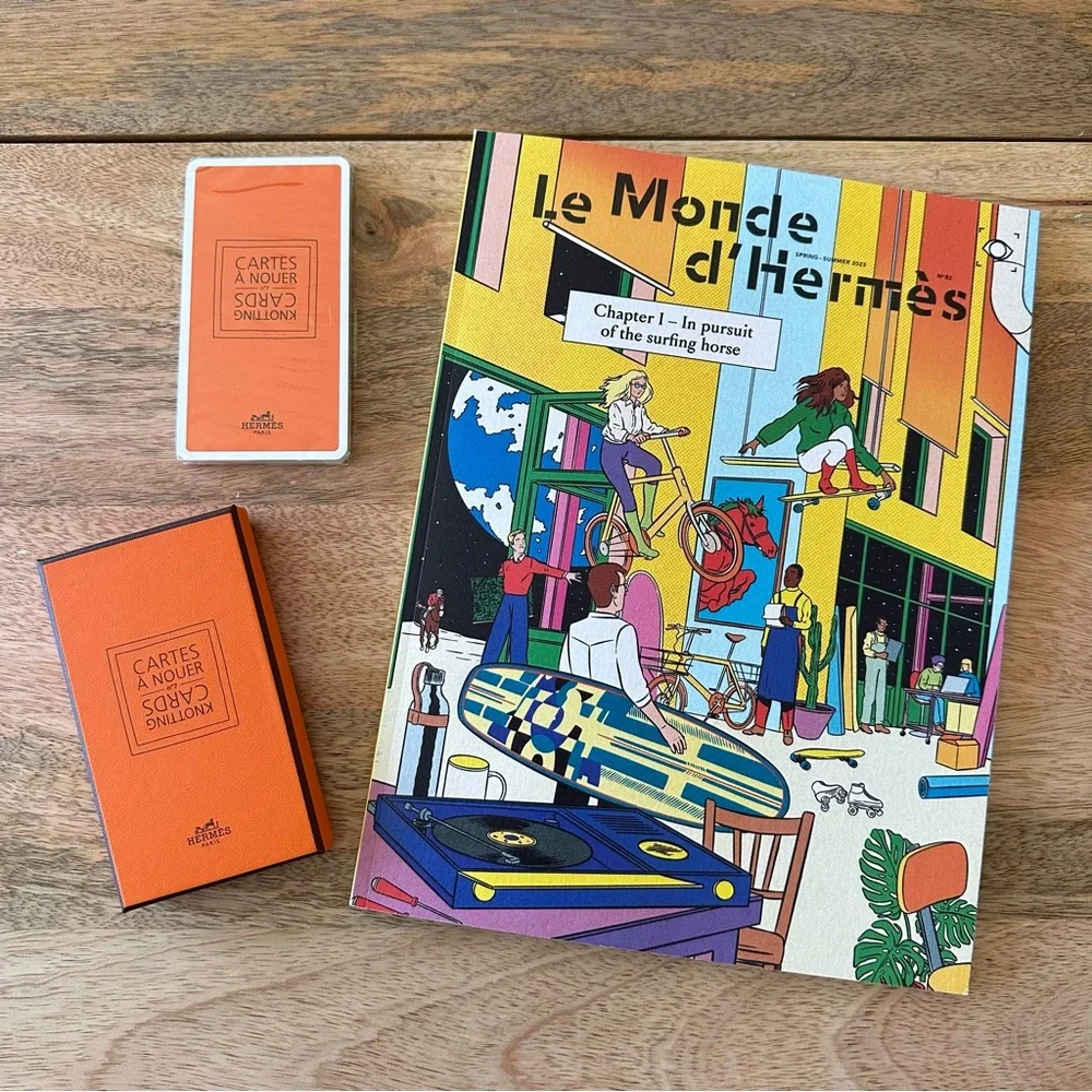 🆕 Hermes Silk Scarves Knotting Cards Deck, Le Monde D’Hermes Chapter 1 Booklet - Picture 2 of 9